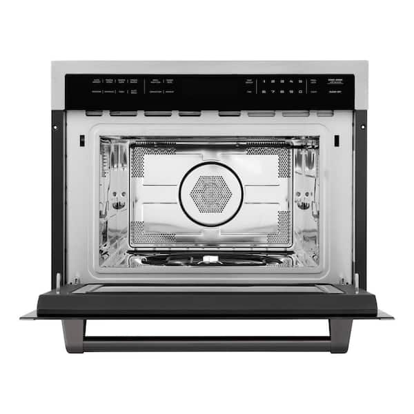 [Yamazen] Microwave Oven, Large Capacity, 23L, Flat Table, Single Function,  Hertz-Free, Equipped with 13 Auto Menus, Simple Operation, Black