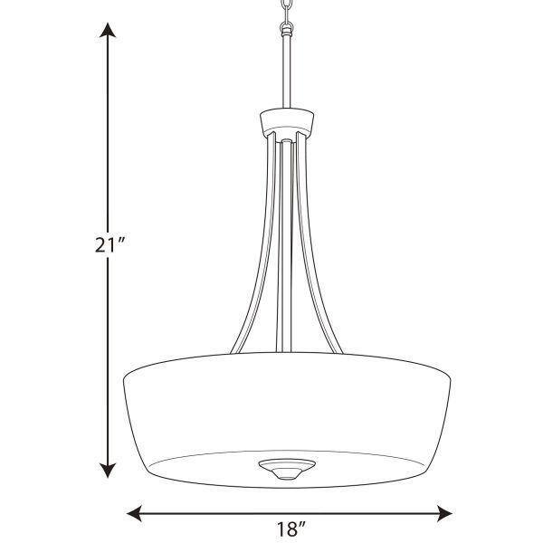 Brushed Nickel 3-Light Pendant with Etched Glass Shades