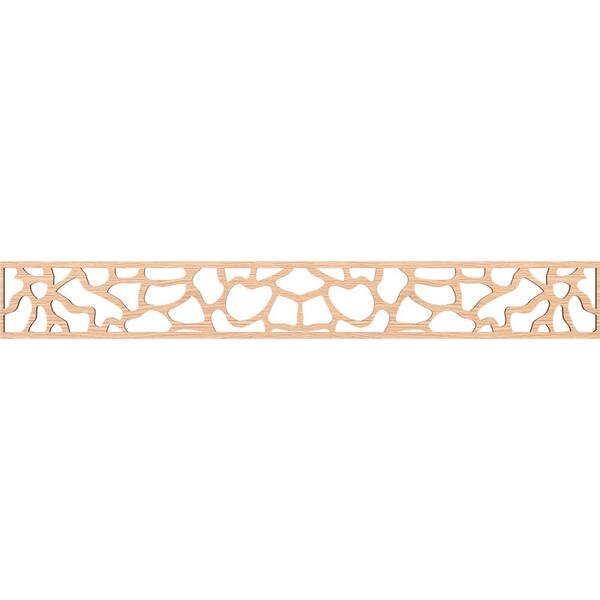 Ekena Millwork Rochester Fretwork 0.25 in. D x 46.5 in. W x 6 in. L Red Oak Wood Panel Moulding