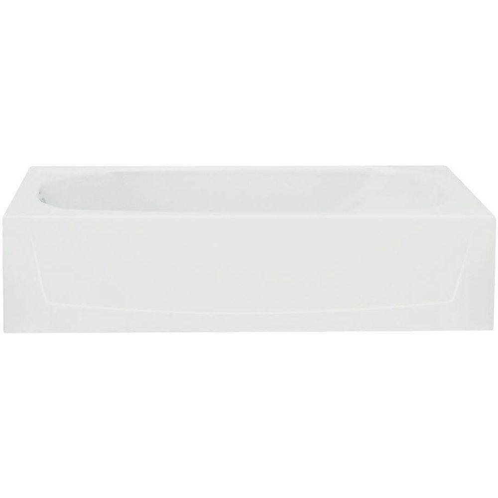 STERLING Performa 5 ft. Left Drain Rectangular Alcove Soaking Tub with