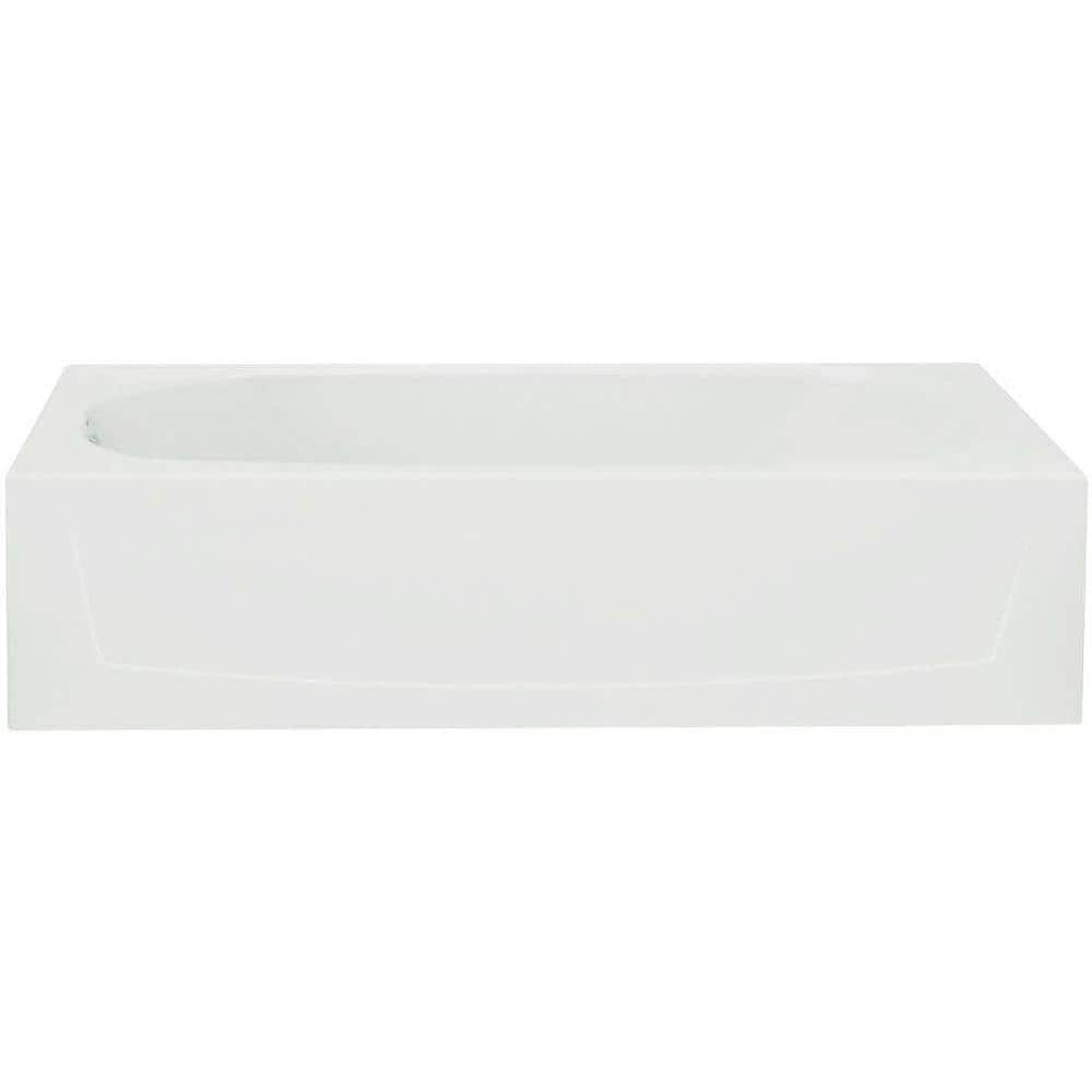Accord 60'' White Vikrell Skirted Alcove Bathtub