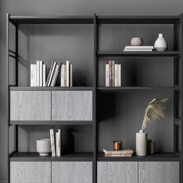 Grey-White Wood Grain Peel and Stick Wallpaper Roll Vinyl Waterproof Self Adhesive Contact Paper (Covers 36 sq. ft.)