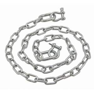 BoatTector Anchor Chain - 1/4 in. x 4 ft. Stainless Steel with 5/16 in. Shackles