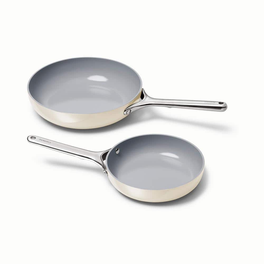 Cream Ceramic Nonstick Mini Fry Pan with Stainless Steel Handle