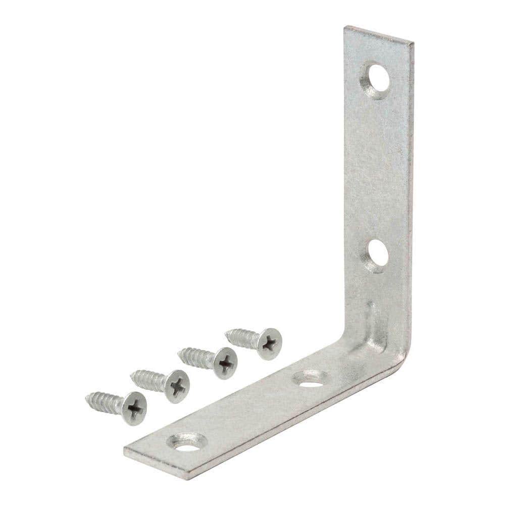 (12-Pack) 4 in. Galvanized Corner Brace