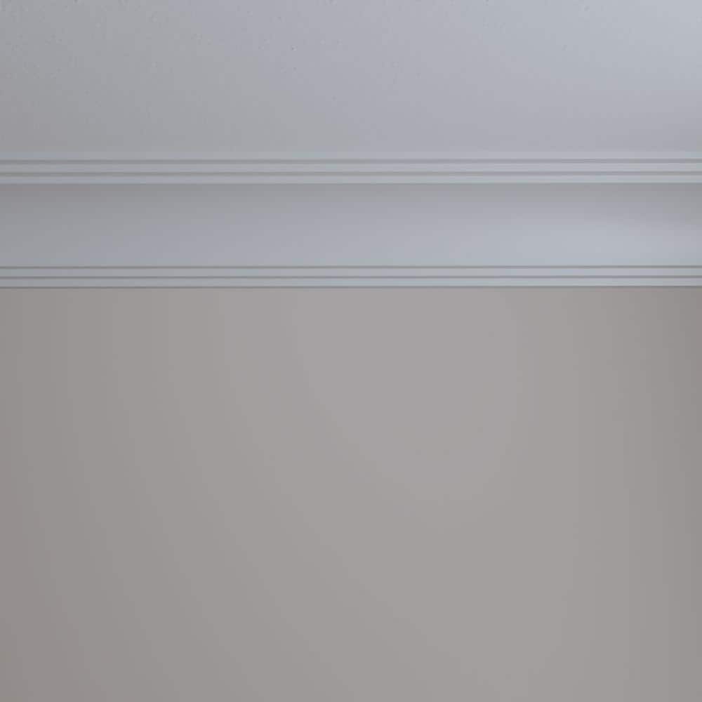 Primed White Polyurethane Geometric Crown Moulding Sample