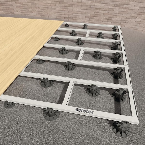 Eurotec Deck Support Plastic Adjustable Pedestal ECO XL - (15-Pieces / Box)