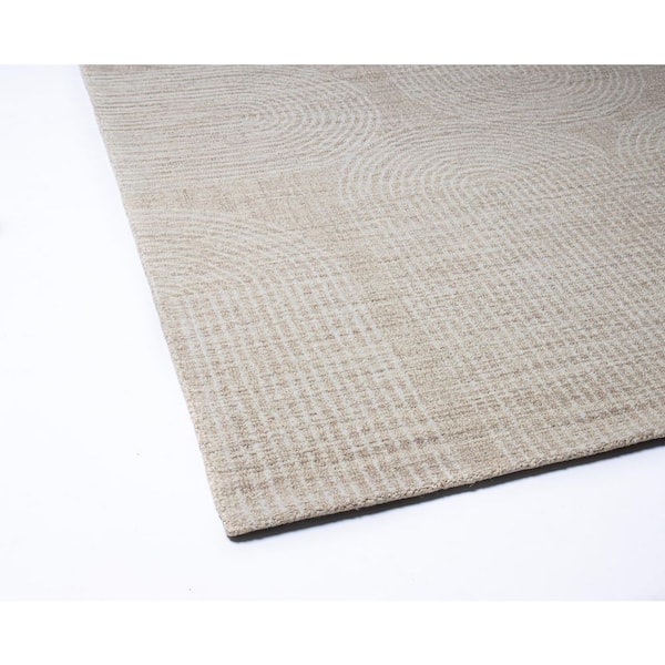 Valencia Beige 8 ft. x 10 ft. Geometric Contemporary Area Rug