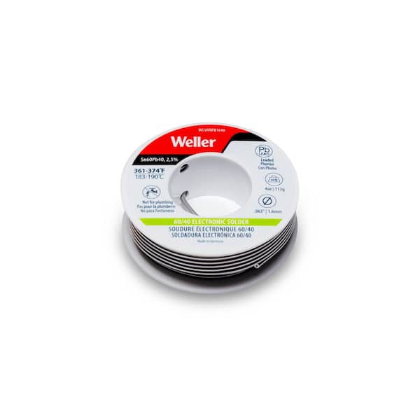 60/40 Leaded Electrical Solder Wire 1.6mm/0.063 in., 113g/4 oz.