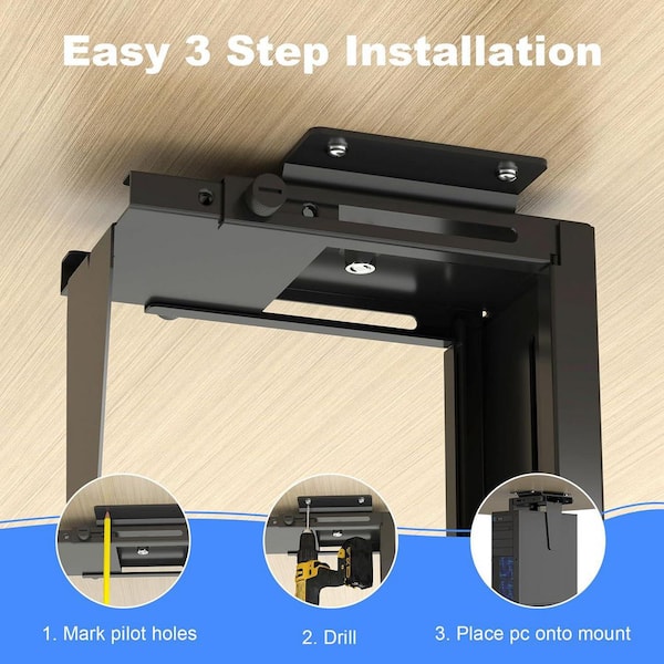 Yichuhaoxi Suptek Adjustable Under Desk and Wall PC Mount