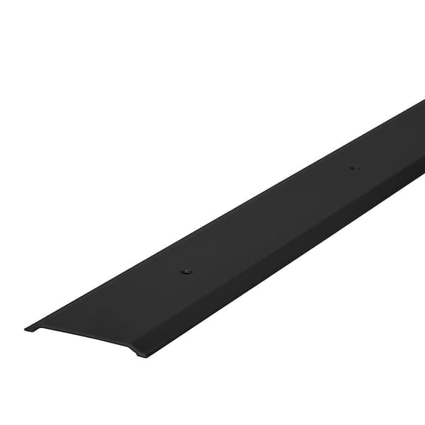 1-3/4 in. x 1/8 in. x 36 in. Black Aluminum Flat-profile Threshold for Interior Doorways