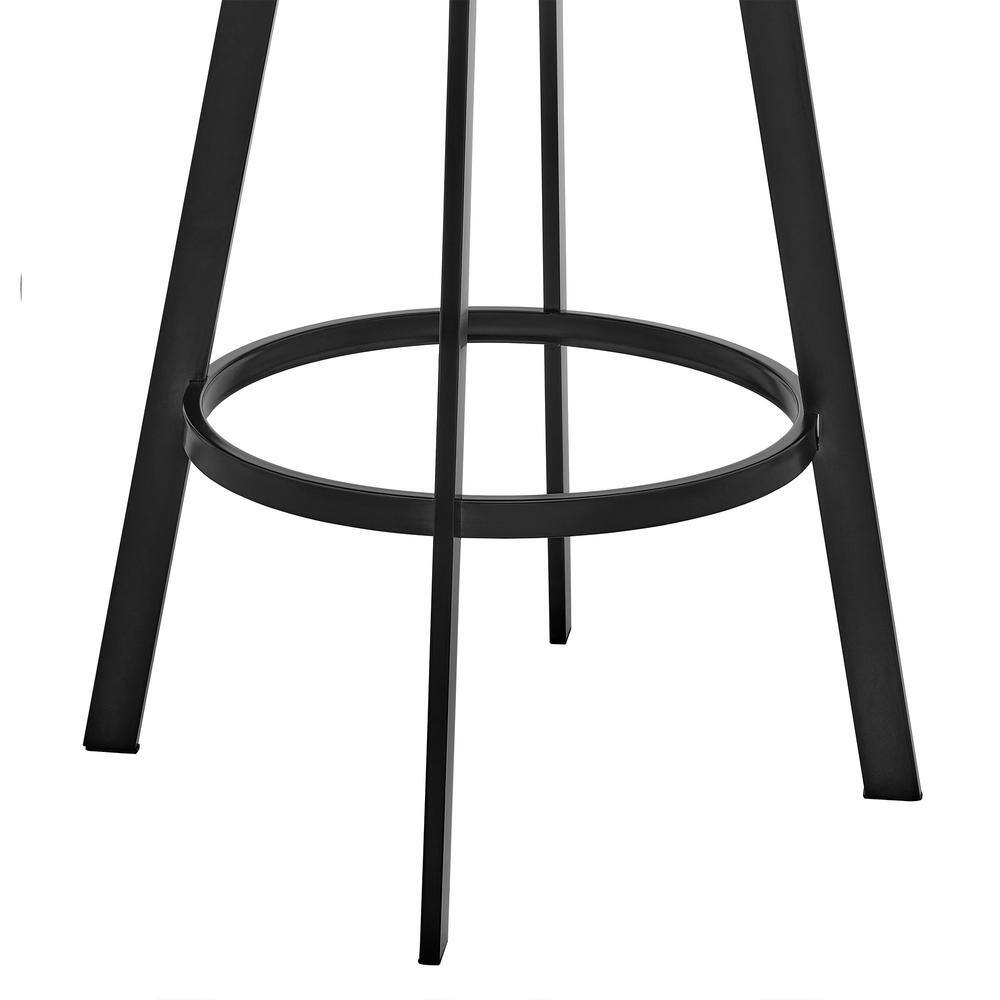 Bronson 34" Black Faux Leather Swivel Bar Stool