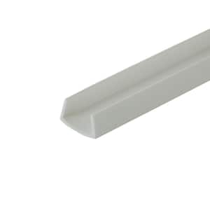 1/4 in. D x 1/2 in. W x 72 in. L White Styrene Plastic U-Channel Moulding Fits 1/2 in. Board, (18-Pack)