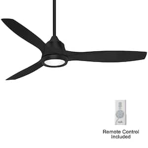 Skyhawk 60 in. Integrated LED Indoor Black Ceiling Fan with Light with Remote Control