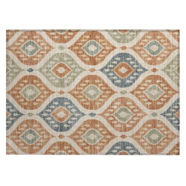 Chantille Machine Washable Indoor/Outdoor Abstract ACN3123 Copper 3 ft. x 4 ft. Area Rug