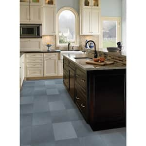 Take Home Tile Sample-Montauk Blue 4 in. x 4 in. Gauged Slate Floor and Wall Tile