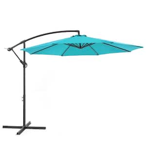 10 ft. Patio Cantilever Offset Umbrella in Lake Blue