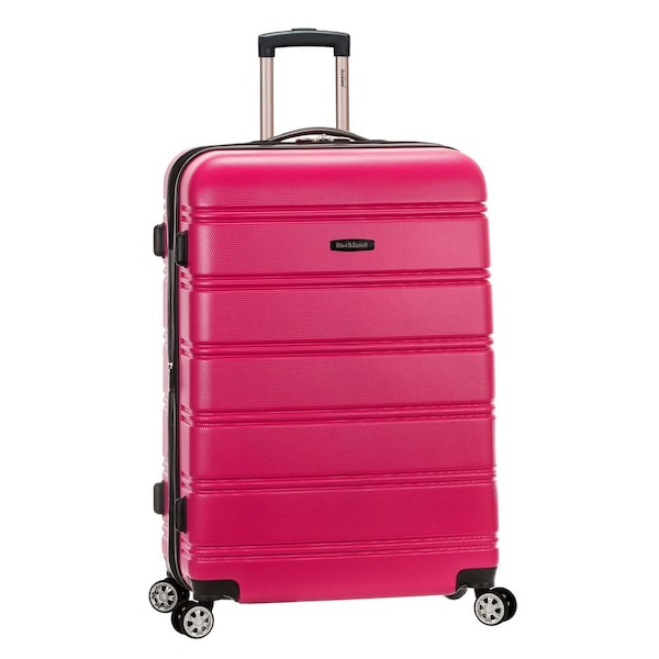 Rockland Melbourne 28 in. Magenta Expandable Hardside Dual Wheel Spinner Luggage