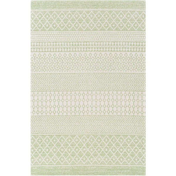 Artistic Weavers Shiloh Green 5 ft. 3 in. x 7 ft. 3 in. Moroccan Machine-Washable Area Rug