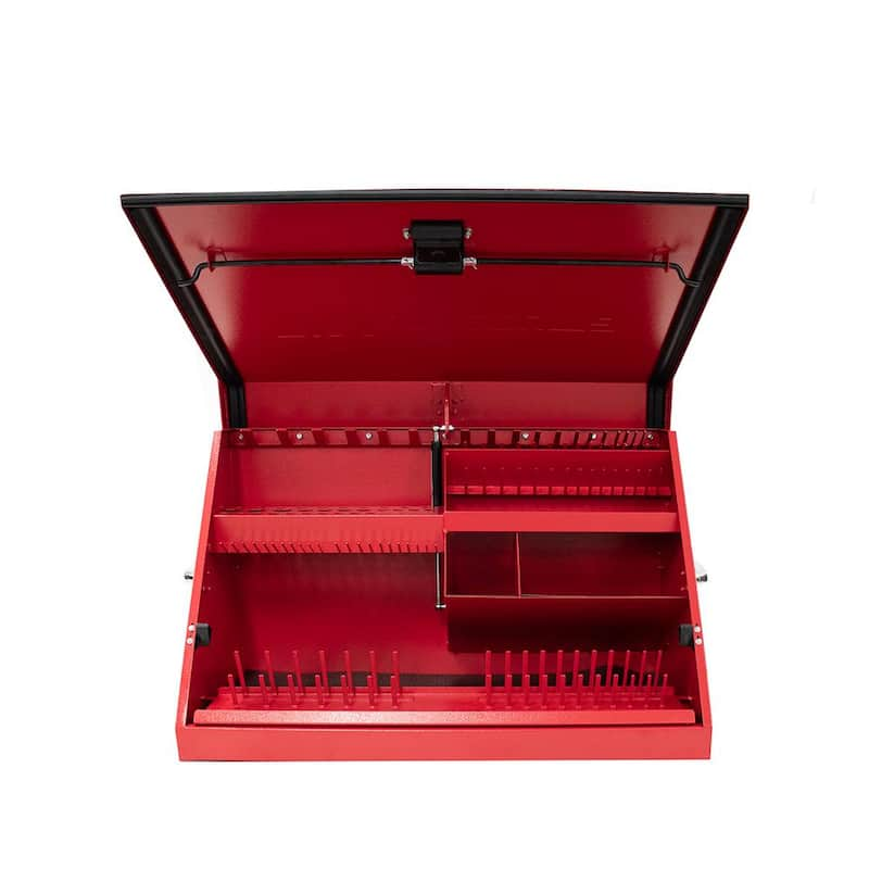 31 in. W x 16 in. D Portable Red Triangle Top Tool Chest for Sockets, Wrenches and Screwdrivers