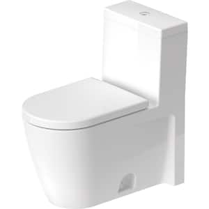 Starck 2 1-piece 1.28 GPF Single Flush Elongated Toilet in. White (Seat Not Included )