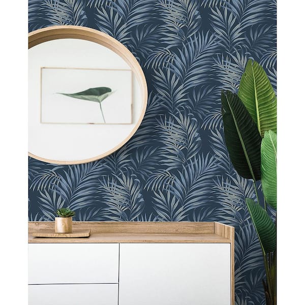 Tranquillo Indigo Vinyl Peel and Stick Wallpaper Roll (Covers 30.75 sq. ft.)