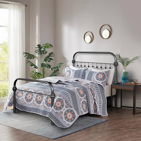 b*c様 M&M DESIGN PCD-1 Spaco 43.6 in. W Black Metal Bed Frame Twin Size Platform