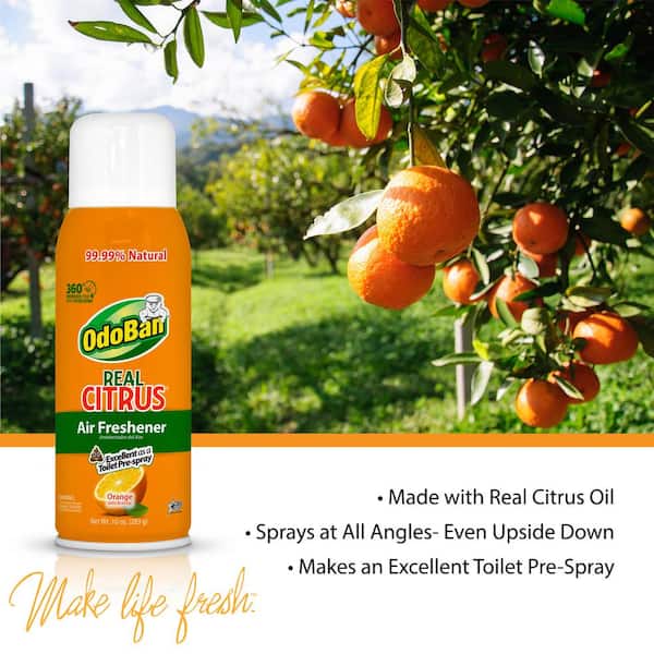 Citrus oil for freshening indoor air