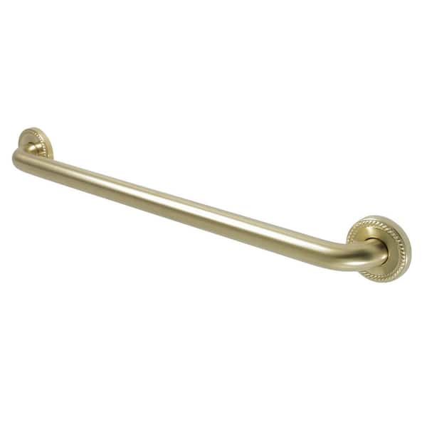 Kingston Brass Roped 24 in. x 1-1/4 in. Grab Bar in Brushed Brass