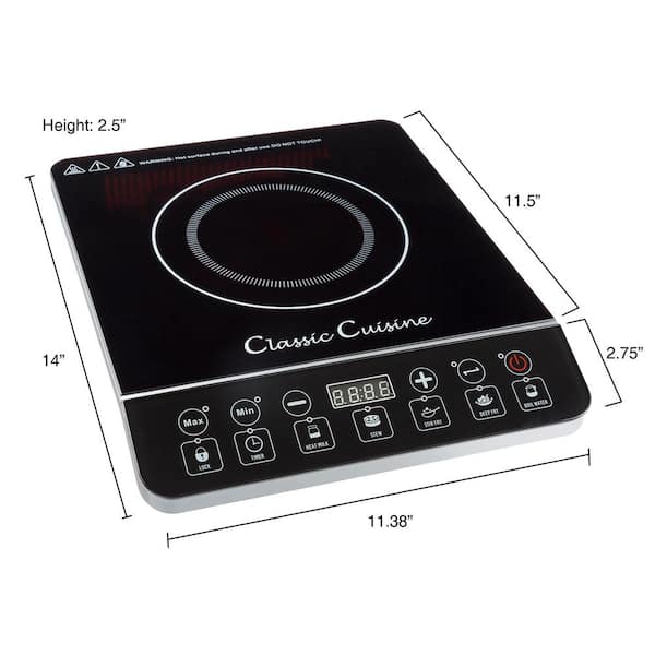 Portable Induction Cooktop 1800-Watt Single Burner Electric Hot Plate