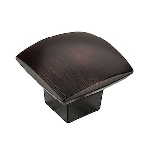 Weston Collection 1-1/4 in. (31 mm) x 1-1/4 in. (31 mm) Brushed Oil-Rubbed Bronze Contemporary Cabinet Knob