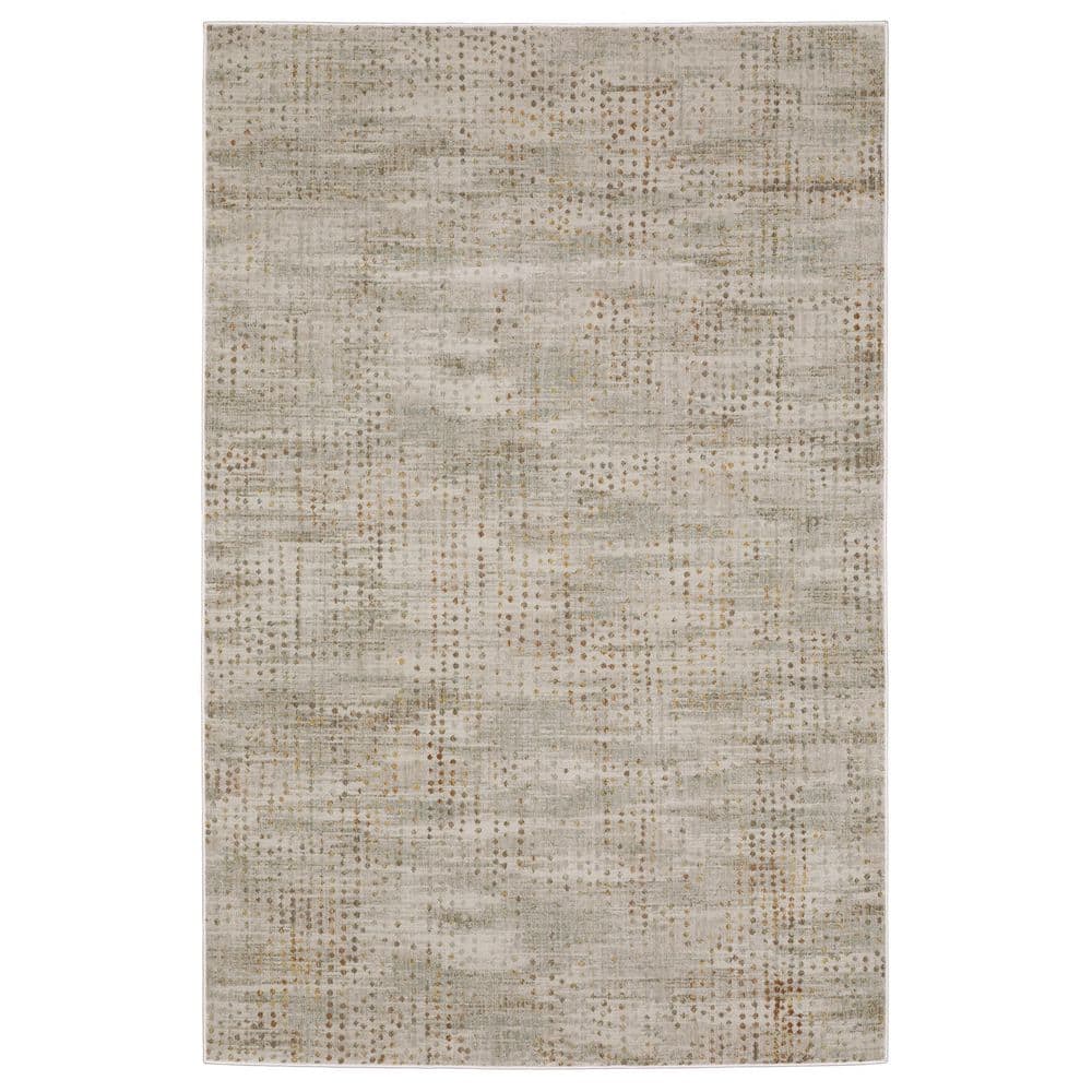 Muse Gray/Gold 10 ft. x 13 ft. Refined Abstract Distressed Polyester/Polypropylene Blend Indoor Area Rug price history on PriceWatchPro