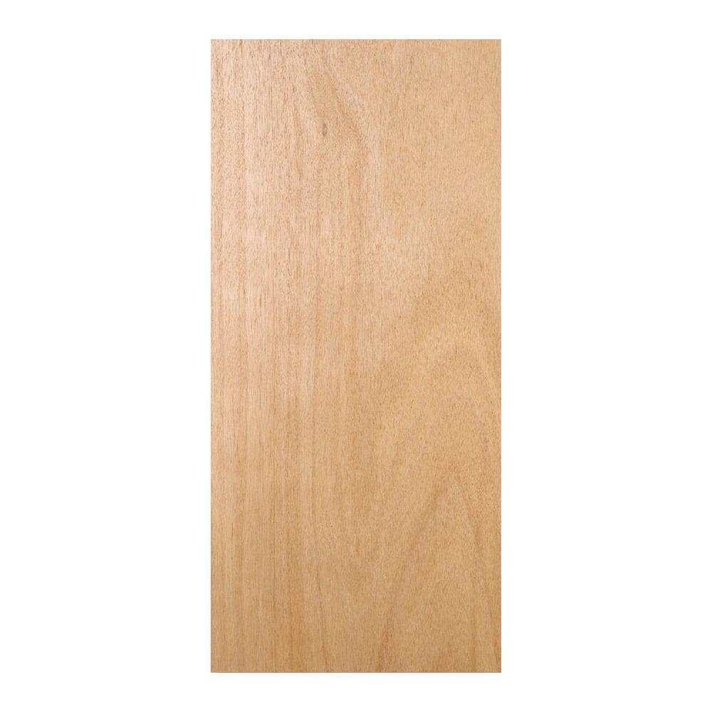 JELDWEN 28 in. x 80 in. No Panel Unfinished Flush Hardwood Interior