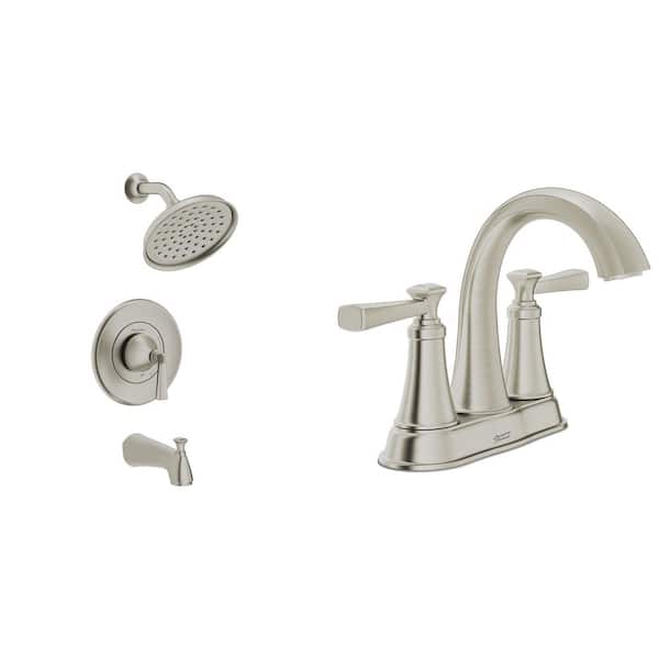 Brushed Nickel American Standard Bathtub Shower Faucet Combos Rumson4tsbn 64 600 