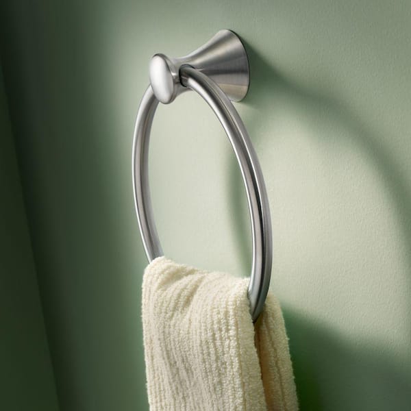 Lahara Wall Mount Round Closed Towel Ring Bath Hardware Accessory in Stainless Steel