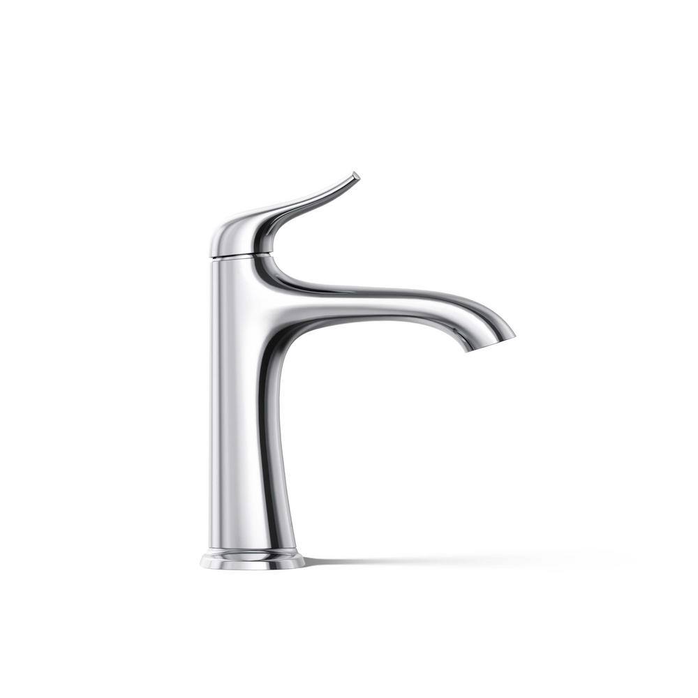 Easmor Polished Chrome Single Handle Bathroom Faucet