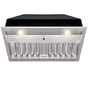 30 in. 3-Speeds 600CFM Ducted Insert/Built-in Range Hood, Ultra Quiet in Stainless Steel with Dimmable Warm White Lights