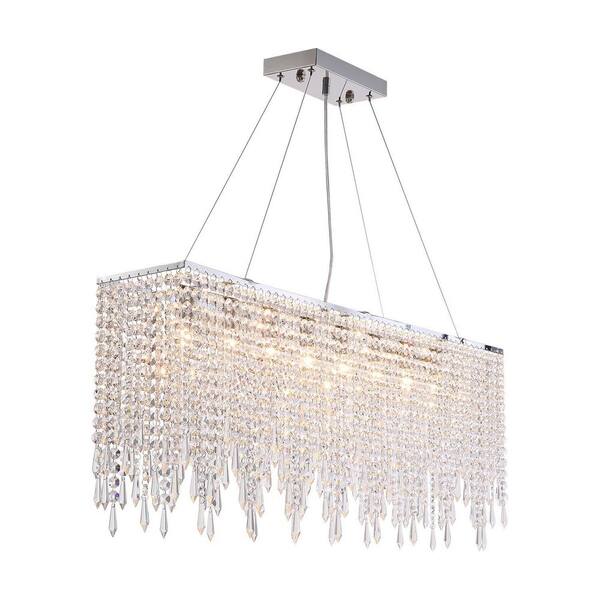 chrome rectangular chandelier