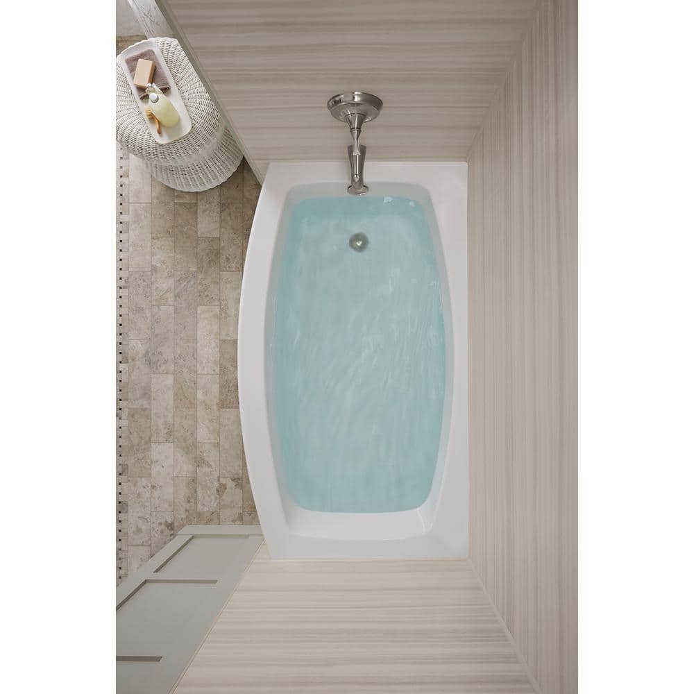 Expanse 60" White Acrylic Alcove Soaking Bathtub