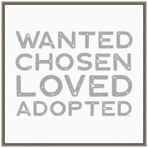 22 in. Adoption Sentiments IV Wanted Mother's Day Holiday Framed Canvas Wall Art