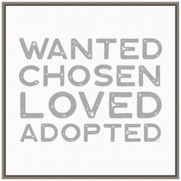 Amanti Art 22 in. Adoption Sentiments IV Wanted Mother's Day Holiday Framed Canvas Wall Art