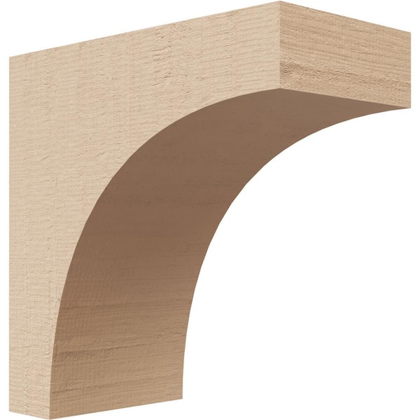 Ekena Millwork 2 in. x 4 in. x 4 in. Series 1 Classic Huntington Rough Cedar Woodgrain Timberthane Polyurethane Corbel, Primed Tan