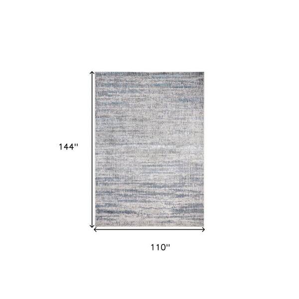 2 ft. x 8 ft. Blue, Ivory Abstract Area Rug