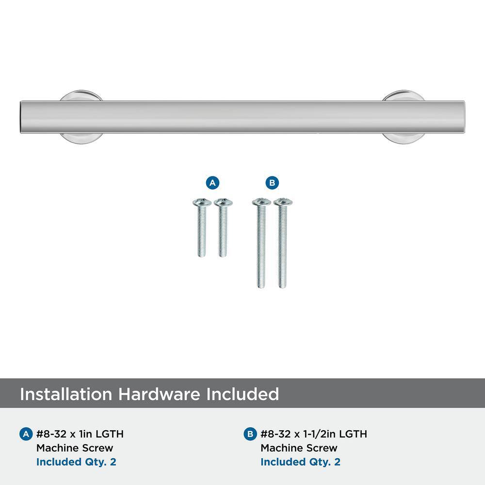 Polished Chrome 5-1/16 inch Modern Cabinet Pull