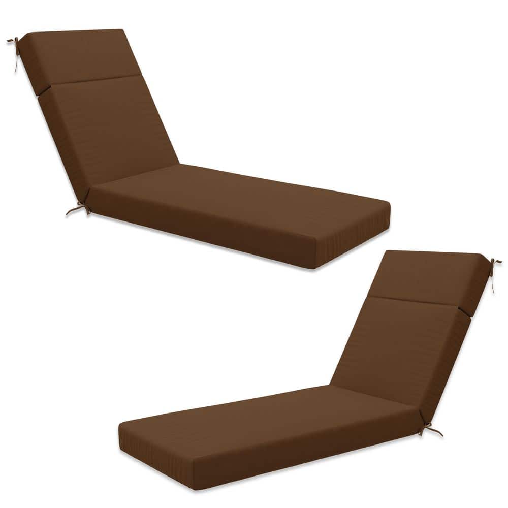 80 in. x 26 in. x 4 in. ( 2-Pack ) Outdoor Water-Resistant Replacement Chaise Lounge Seat Cushion Chocolate price history on PriceWatchPro