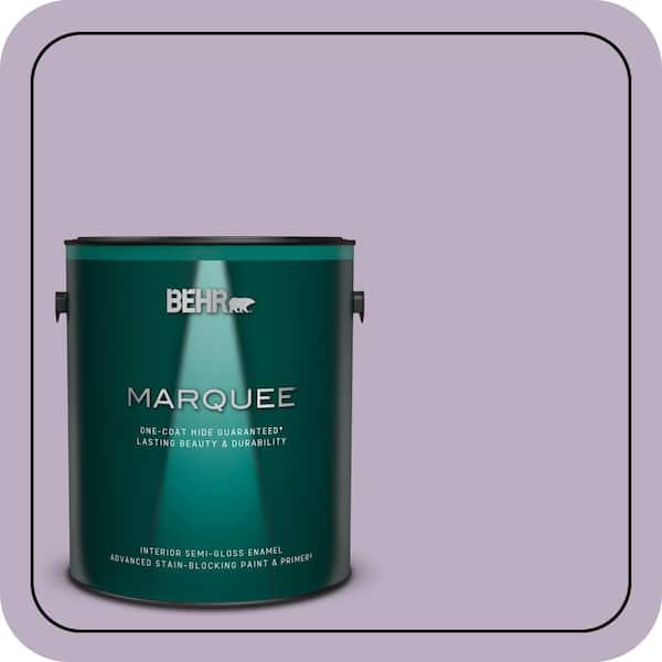 BEHR MARQUEE 1 gal. #S100-3 Courtly Purple One-Coat Hide Semi-Gloss Enamel Interior Paint & Primer