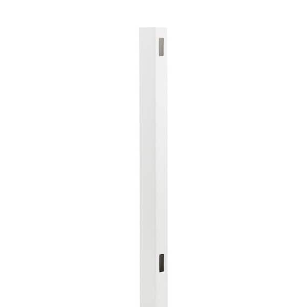 Veranda 5 in. x 5 in. x 8 ft. White Vinyl Routed Fence End Post
