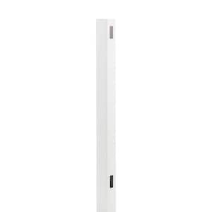 5 in. x 5 in. x 9 ft. White Vinyl Pro Fence End Post