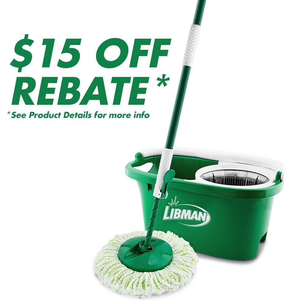 Libman Microfiber Wet Tornado Spin Mop and Bucket Floor Cleaning System  1283 - The Home Depot