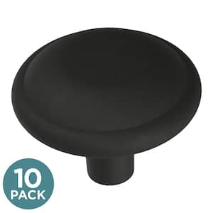 Liberty Domed Top 1-3/16 in. (31 mm) Matte Black Round Cabinet Knob (10-Pack)